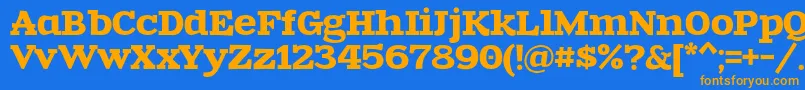 Zantroke Font – Orange Fonts on Blue Background