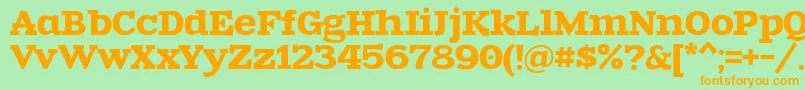 Zantroke Font – Orange Fonts on Green Background