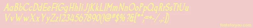 Goodfish ffy Font – Yellow Fonts on Pink Background