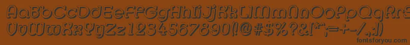MexicoshadowItalic Font – Black Fonts on Brown Background
