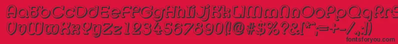 MexicoshadowItalic Font – Black Fonts on Red Background
