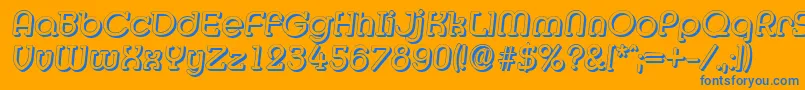 MexicoshadowItalic Font – Blue Fonts on Orange Background