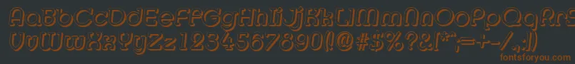 MexicoshadowItalic Font – Brown Fonts on Black Background
