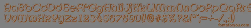 MexicoshadowItalic Font – Brown Fonts on Gray Background