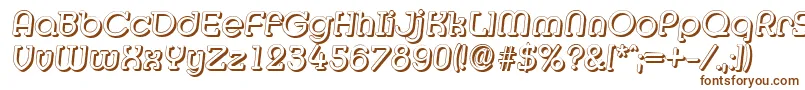 MexicoshadowItalic Font – Brown Fonts on White Background