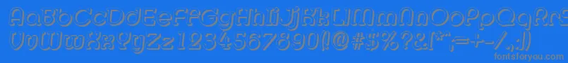 MexicoshadowItalic Font – Gray Fonts on Blue Background