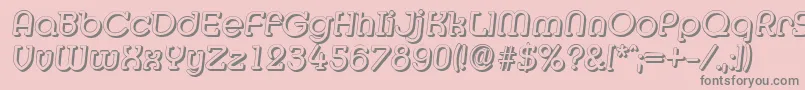 MexicoshadowItalic Font – Gray Fonts on Pink Background