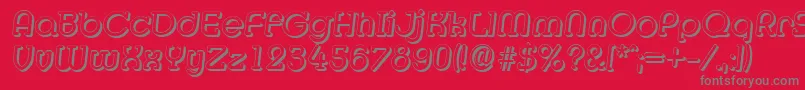 MexicoshadowItalic Font – Gray Fonts on Red Background