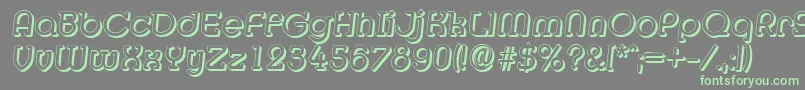 MexicoshadowItalic-fontti – vihreät fontit harmaalla taustalla