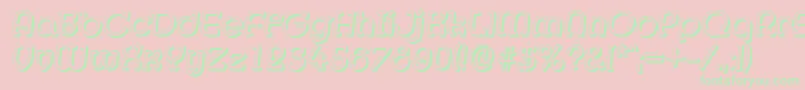 MexicoshadowItalic-Schriftart – Grüne Schriften auf rosa Hintergrund
