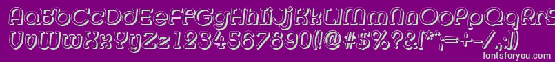 Шрифт MexicoshadowItalic – зелёные шрифты на фиолетовом фоне