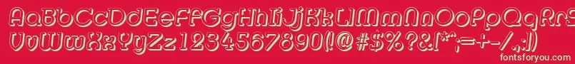 MexicoshadowItalic Font – Green Fonts on Red Background