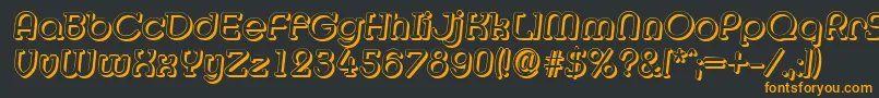 MexicoshadowItalic Font – Orange Fonts on Black Background
