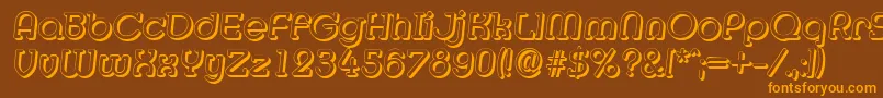 MexicoshadowItalic Font – Orange Fonts on Brown Background