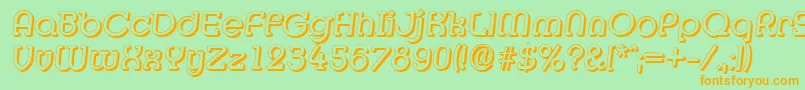 MexicoshadowItalic Font – Orange Fonts on Green Background