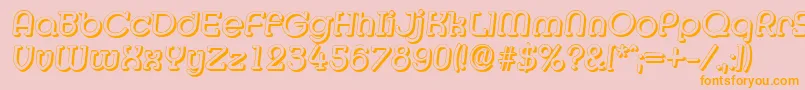 MexicoshadowItalic Font – Orange Fonts on Pink Background