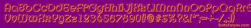 MexicoshadowItalic Font – Orange Fonts on Purple Background