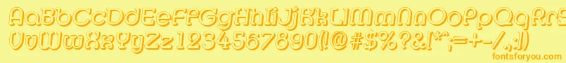 MexicoshadowItalic Font – Orange Fonts on Yellow Background