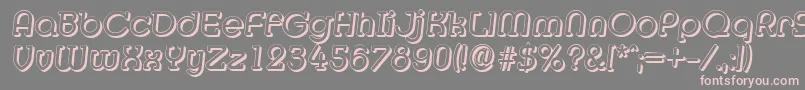 MexicoshadowItalic-fontti – vaaleanpunaiset fontit harmaalla taustalla