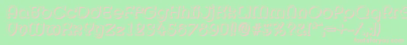 MexicoshadowItalic Font – Pink Fonts on Green Background