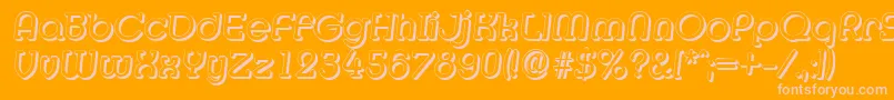 Шрифт MexicoshadowItalic – розовые шрифты на оранжевом фоне