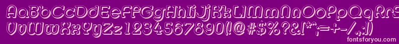 MexicoshadowItalic Font – Pink Fonts on Purple Background