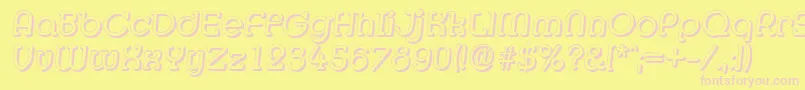 MexicoshadowItalic-Schriftart – Rosa Schriften auf gelbem Hintergrund
