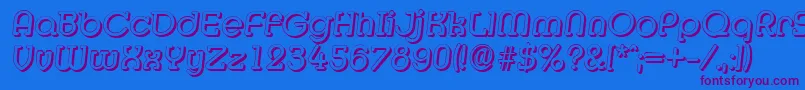 MexicoshadowItalic Font – Purple Fonts on Blue Background