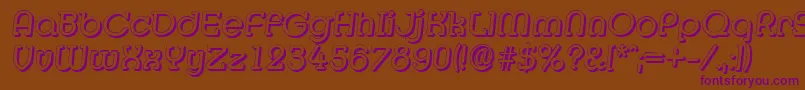 MexicoshadowItalic-Schriftart – Violette Schriften auf braunem Hintergrund