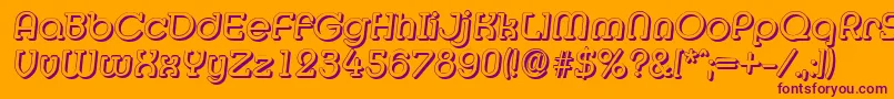 MexicoshadowItalic Font – Purple Fonts on Orange Background