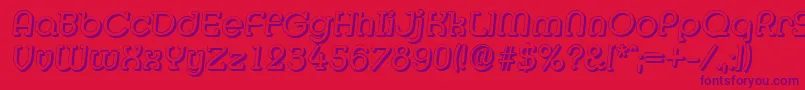 MexicoshadowItalic Font – Purple Fonts on Red Background