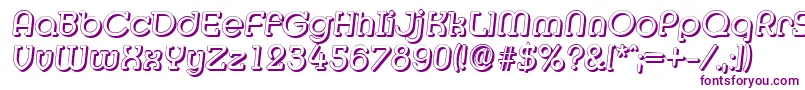 フォントMexicoshadowItalic – 紫色のフォント