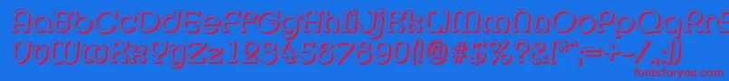 MexicoshadowItalic Font – Red Fonts on Blue Background