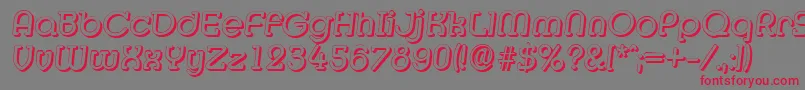 フォントMexicoshadowItalic – 赤い文字の灰色の背景