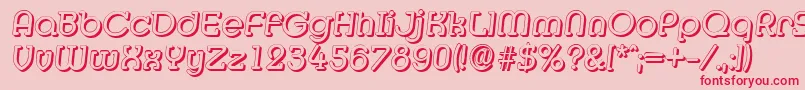 フォントMexicoshadowItalic – ピンクの背景に赤い文字