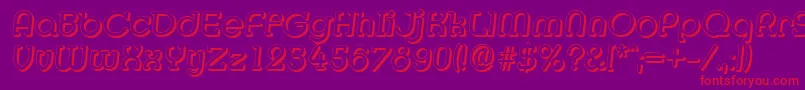 MexicoshadowItalic-Schriftart – Rote Schriften auf violettem Hintergrund