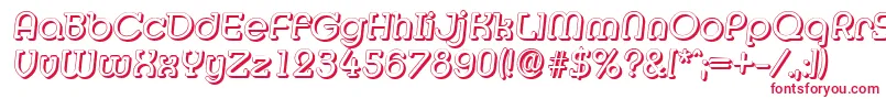 MexicoshadowItalic Font – Red Fonts on White Background