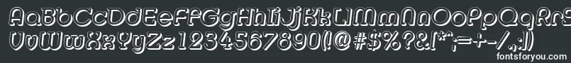 MexicoshadowItalic-fontti – valkoiset fontit