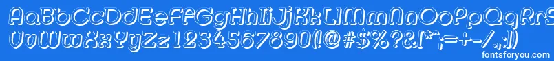 MexicoshadowItalic Font – White Fonts on Blue Background