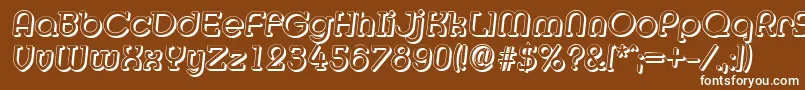 MexicoshadowItalic Font – White Fonts on Brown Background