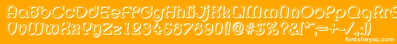 フォントMexicoshadowItalic – オレンジの背景に白い文字