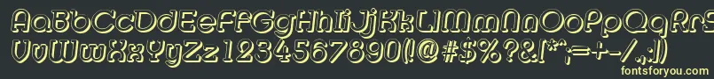 MexicoshadowItalic Font – Yellow Fonts on Black Background