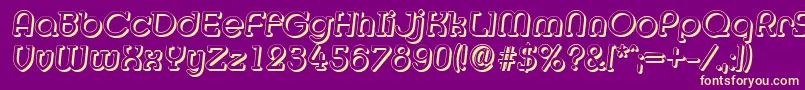 MexicoshadowItalic Font – Yellow Fonts on Purple Background