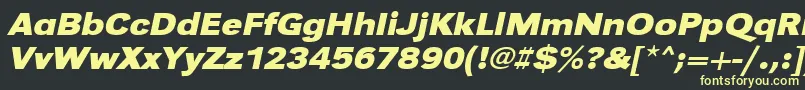UrwgrotesktextwidBoldOblique Font – Yellow Fonts on Black Background
