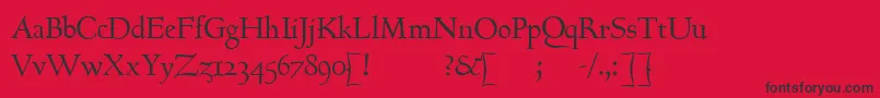 GoundyhundredItalic-Schriftart – Schwarze Schriften auf rotem Hintergrund