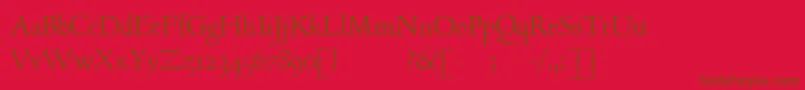 GoundyhundredItalic Font – Brown Fonts on Red Background