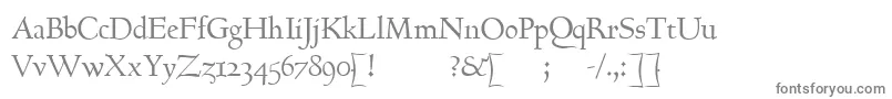 GoundyhundredItalic Font – Gray Fonts on White Background