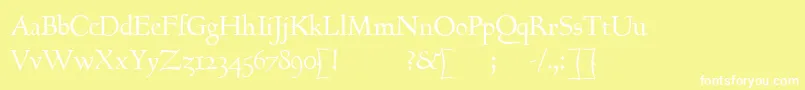 GoundyhundredItalic Font – White Fonts on Yellow Background