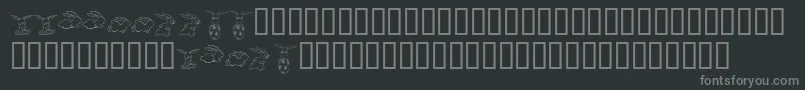 Czcionka KrFiveBunnies – szare czcionki na czarnym tle