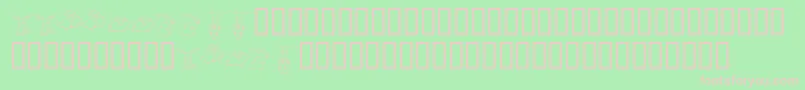 KrFiveBunnies-fontti – vaaleanpunaiset fontit vihreällä taustalla